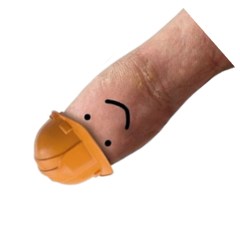 Toe with construction hat